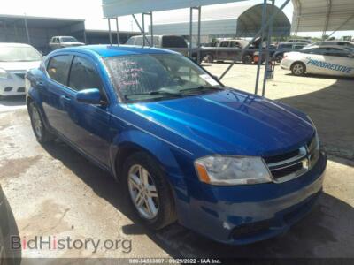 2012 Dodge AVENGER SXT, синий — VIN 1C3CDZCB7CN290221, IAAI