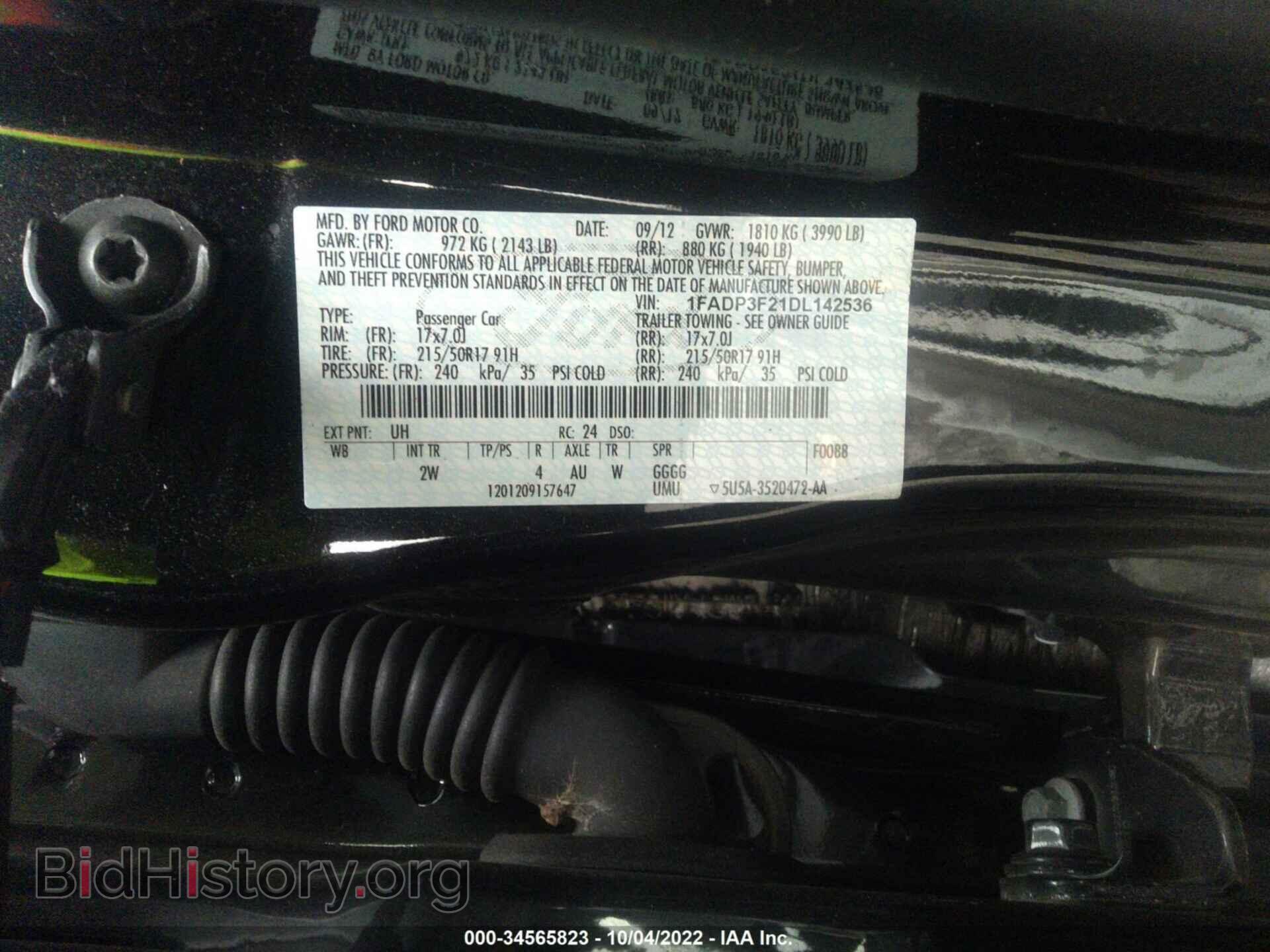 2013 FORD FOCUS - VIN: 1FADP3F21DL142536 - Photo 9