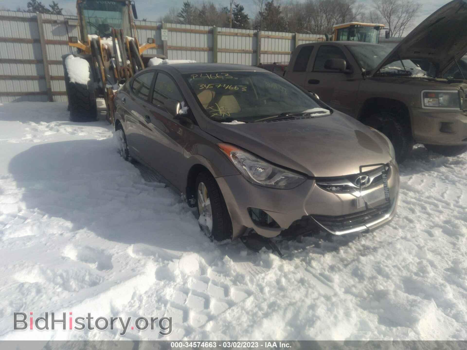 Photo 5NPDH4AEXCH127664 - HYUNDAI ELANTRA 2012