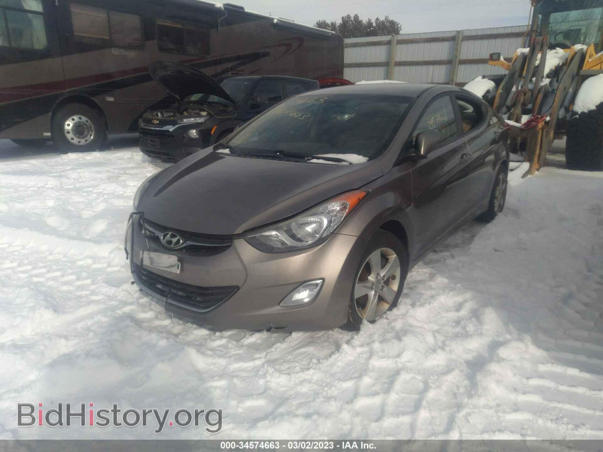 2012 HYUNDAI ELANTRA - VIN: 5NPDH4AEXCH127664 - Фото 2