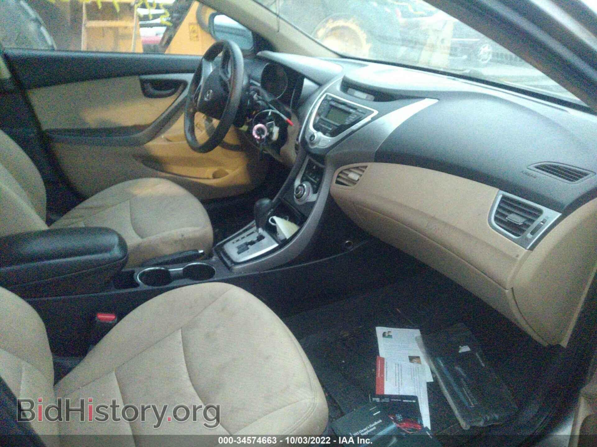 2012 HYUNDAI ELANTRA - VIN: 5NPDH4AEXCH127664 - Фото 5