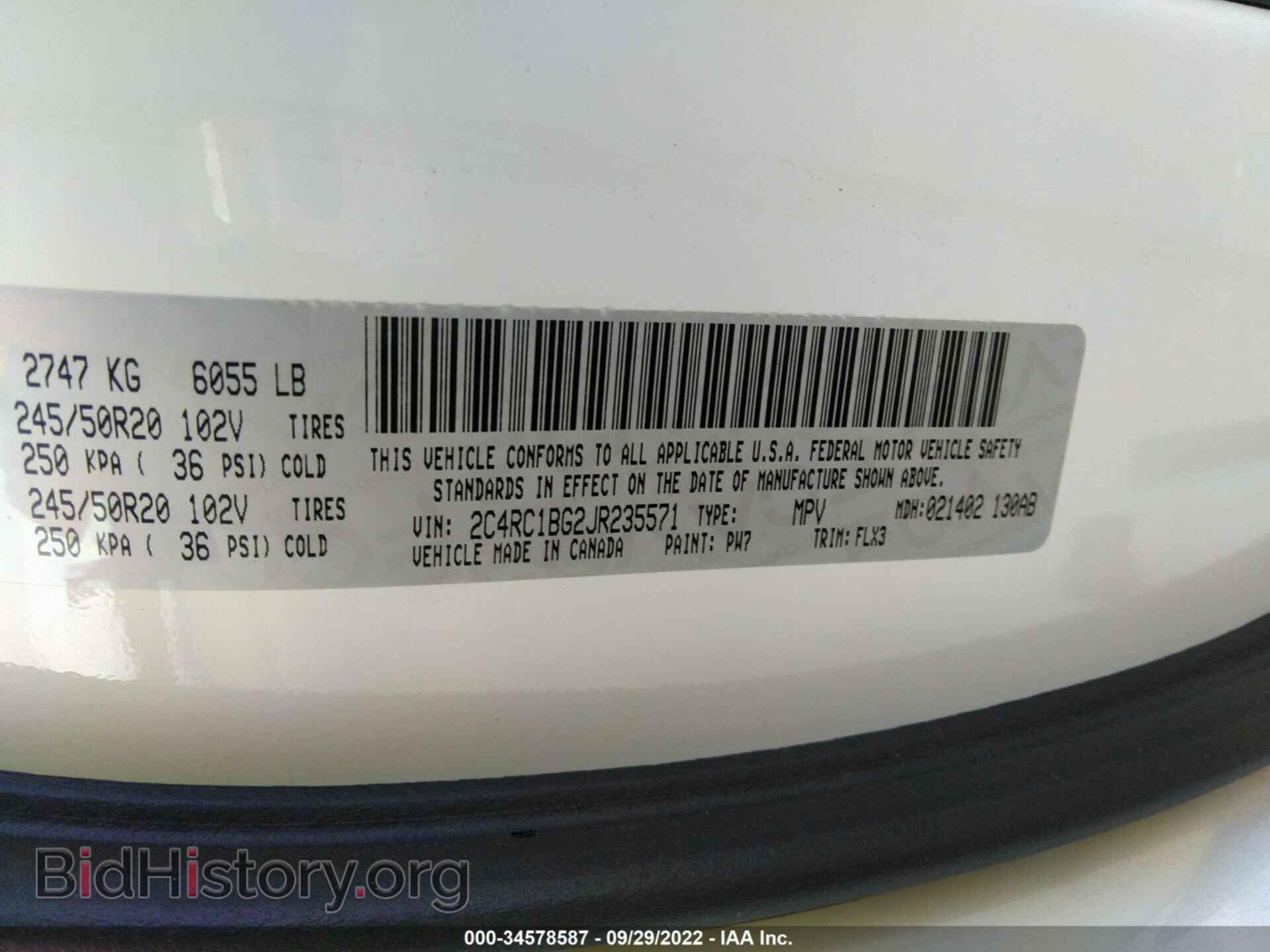 2018 CHRYSLER PACIFICA - VIN: 2C4RC1BG2JR235571 - Photo 9