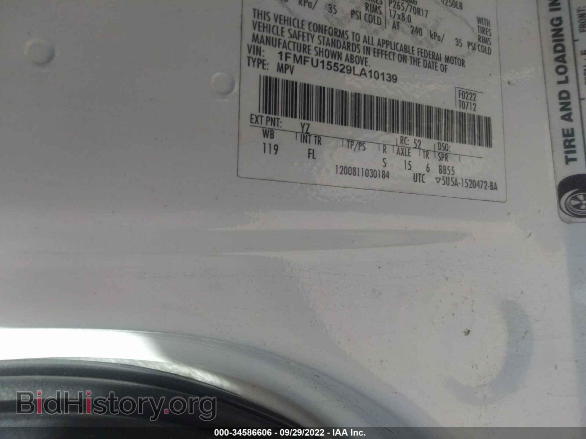 2009 FORD EXPEDITION - VIN: 1FMFU15529LA10139 - Фото 9