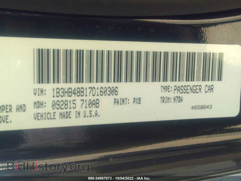 2007 Dodge CALIBER (VIN 1B3HB48B17D160306) — фото 9 из 11