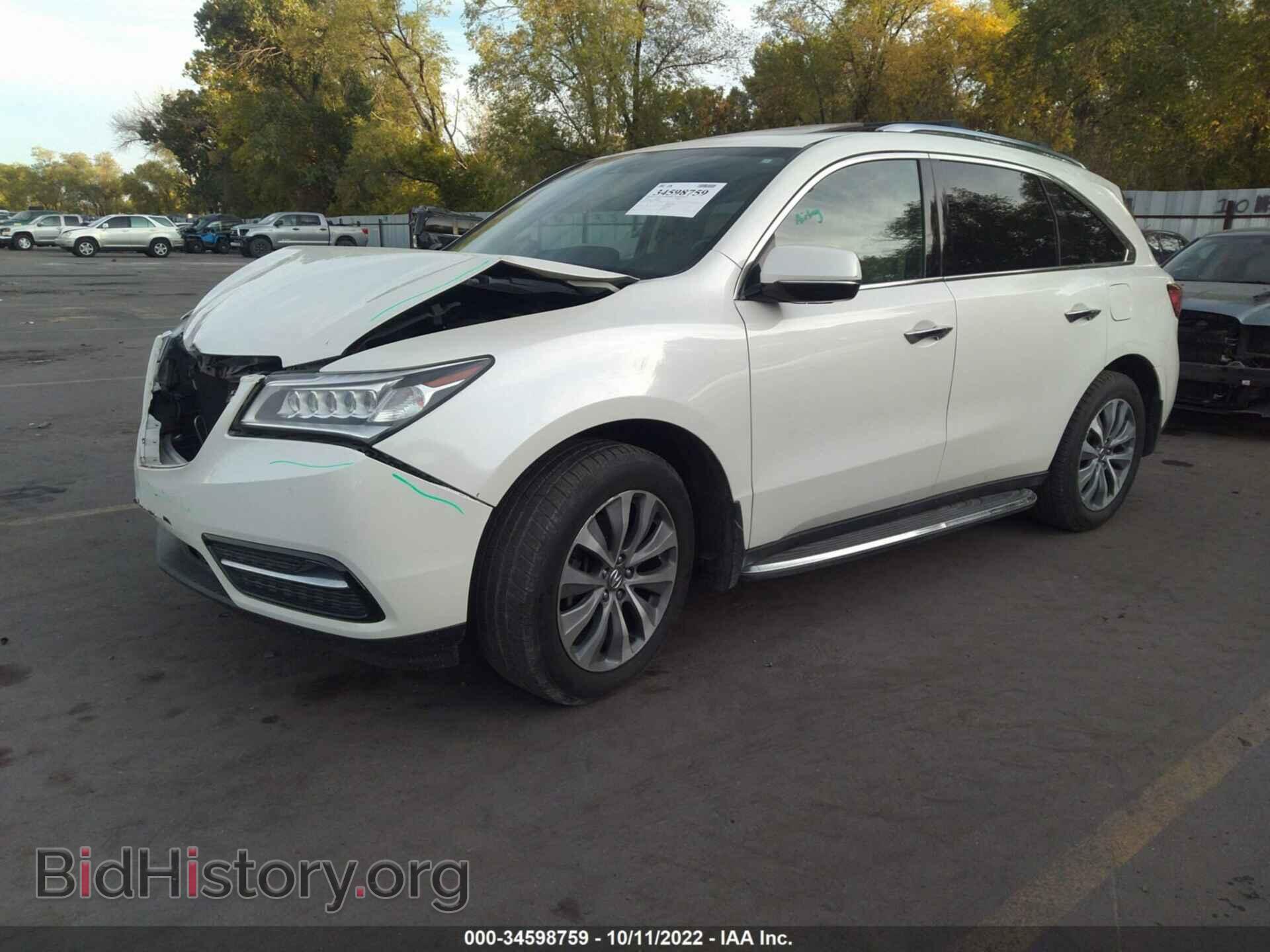 2014 ACURA MDX - VIN: 5FRYD4H46EB022646 - Фото 2
