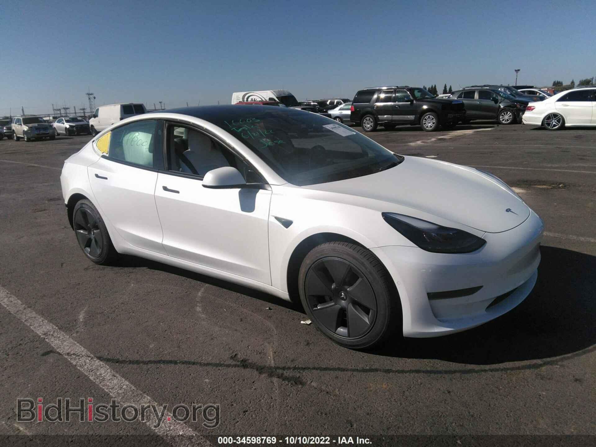 Photo 5YJ3E1EB2NF138808 - TESLA MODEL 3 2022
