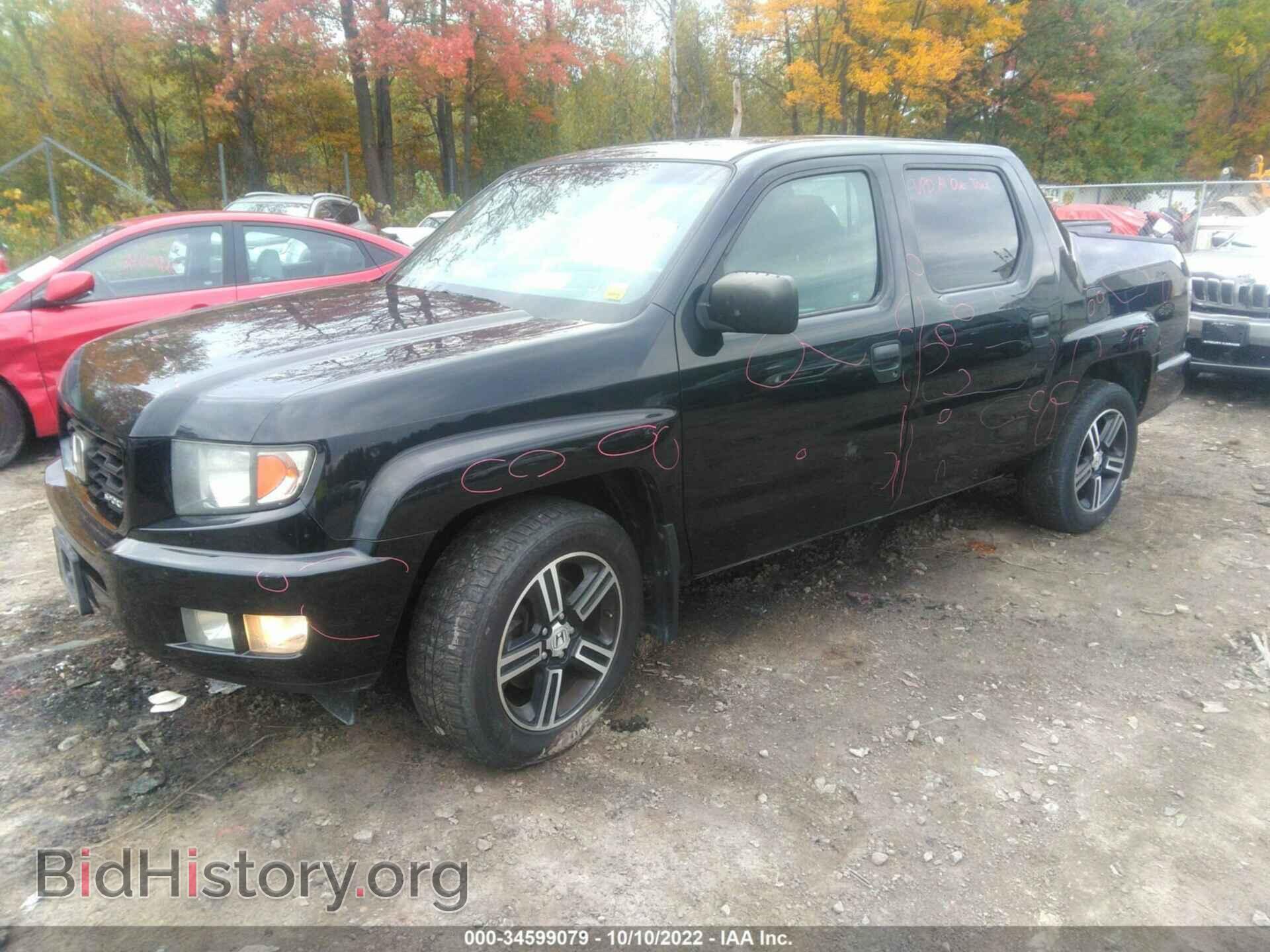 2012 HONDA RIDGELINE - VIN: 5FPYK1F72CB455596 - Фото 2