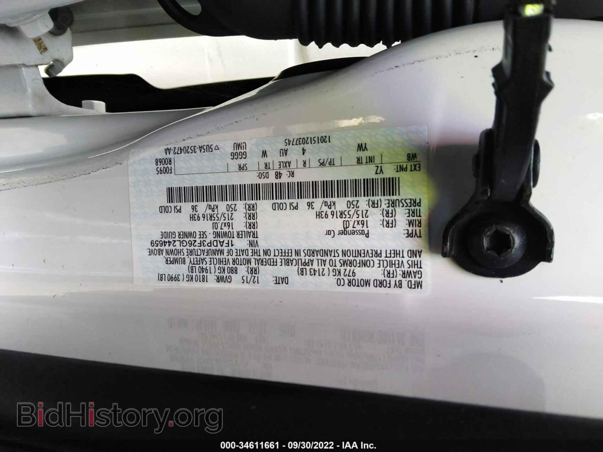 2016 FORD FOCUS - VIN: 1FADP3F26GL244659 - Фото 9