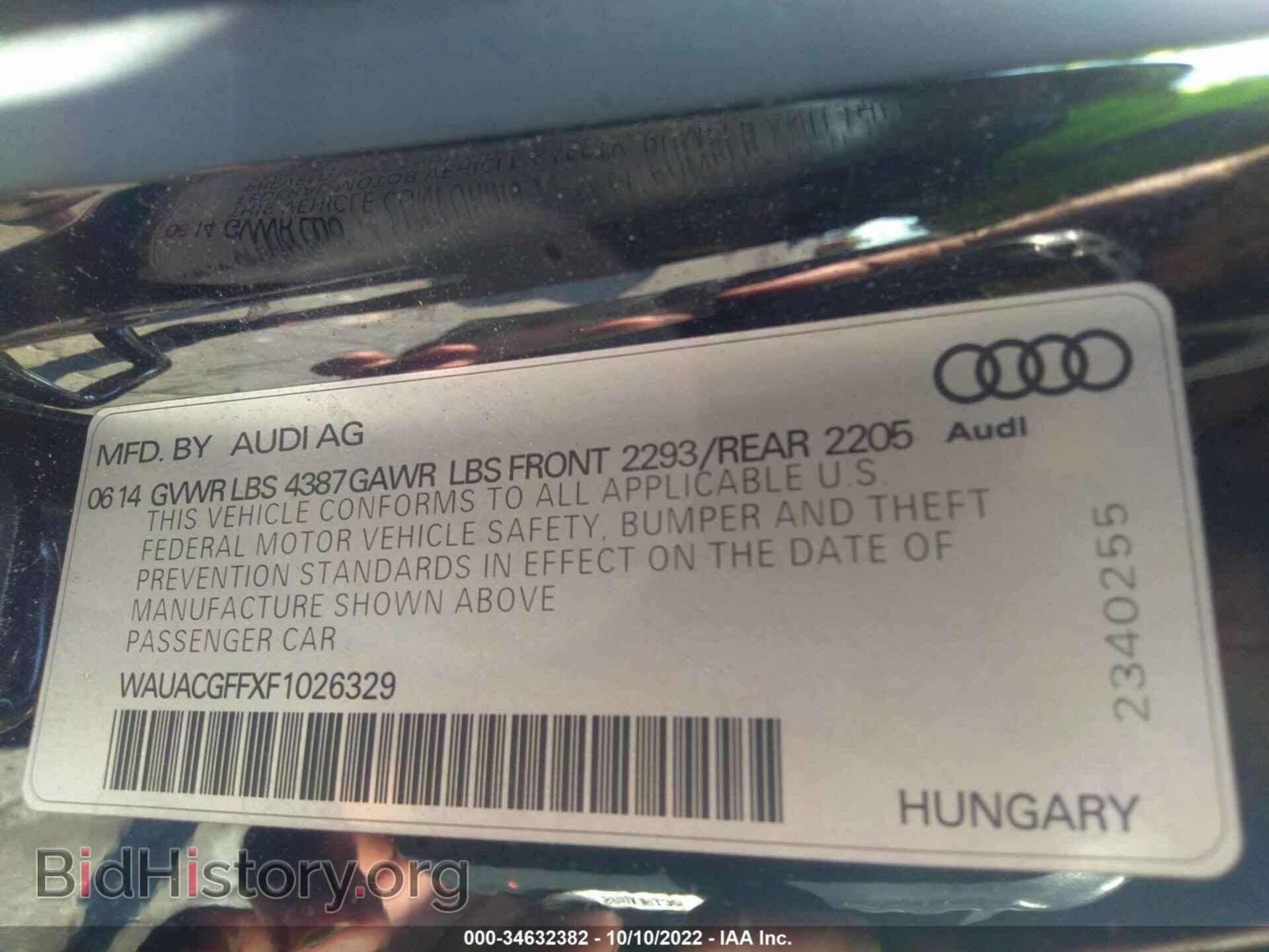 2015 AUDI A3 - VIN: WAUACGFFXF1026329 - Фото 9