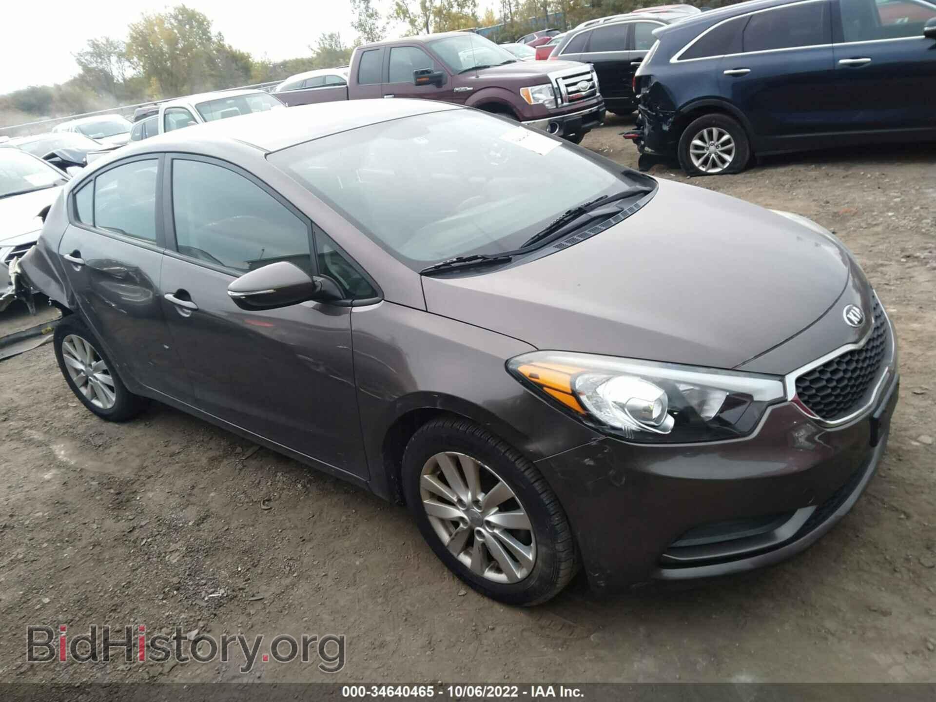 Photo KNAFX4A61E5191306 - KIA FORTE 2014