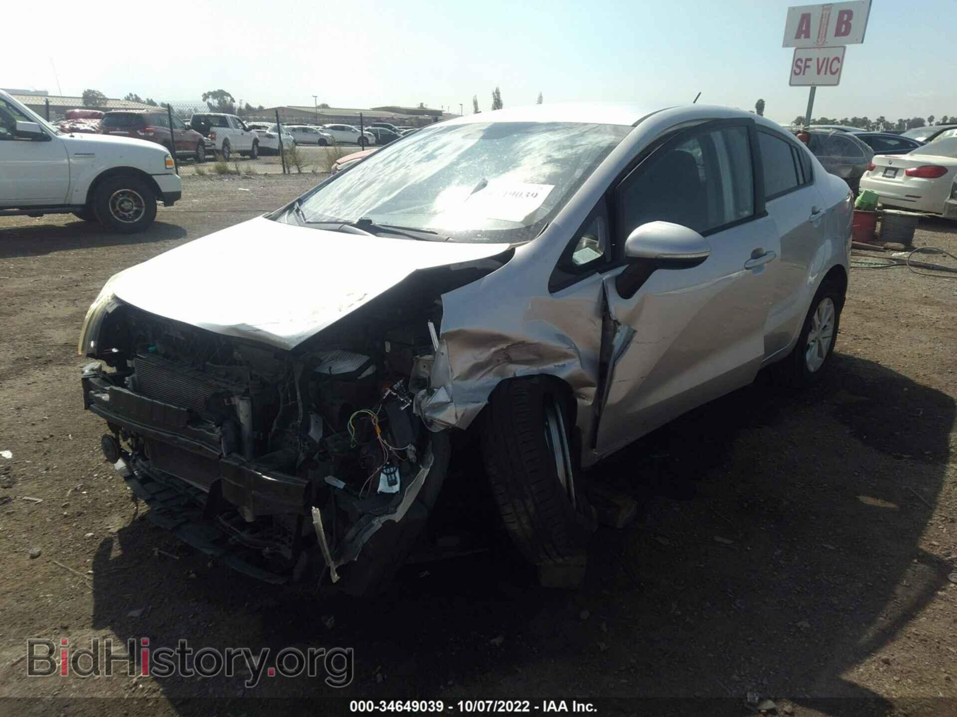 2013 KIA RIO - VIN: KNADN4A35D6207700 - Фото 2