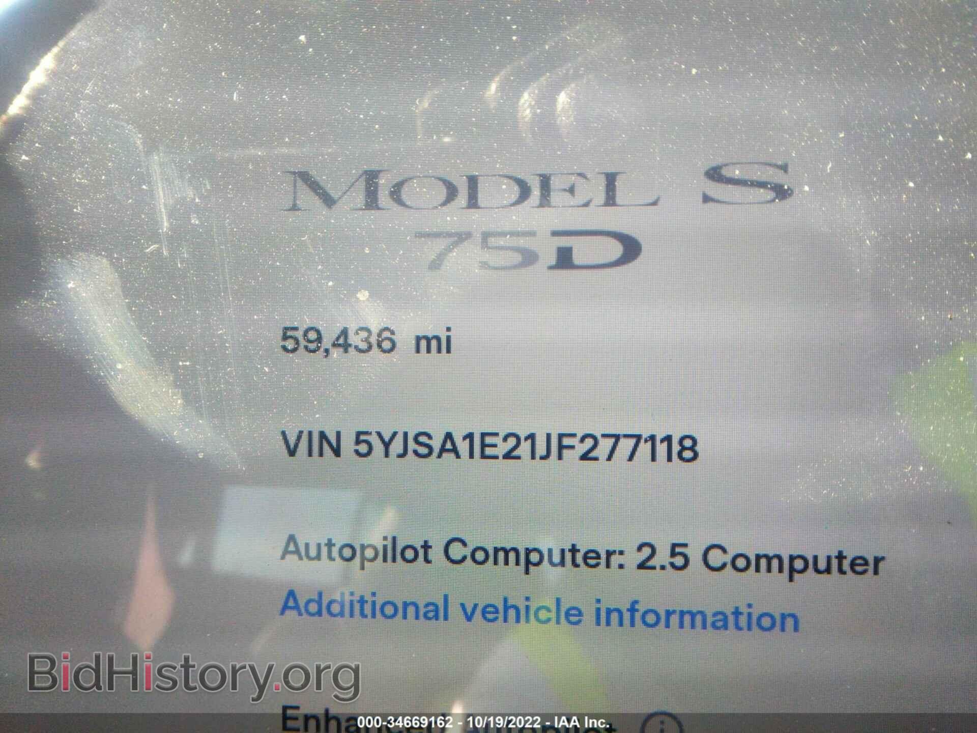 2018 TESLA MODEL S - VIN: 5YJSA1E21JF277118 - Photo 7