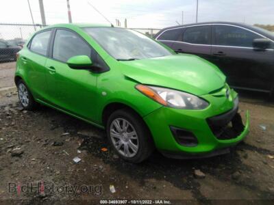 2012 Mazda MAZDA2 Sport, зеленый — VIN JM1DE1KY4C0132243, IAAI