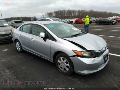 2012 Honda CIVIC SDN LX, silver — VIN 19XFB2F55CE056739, IAAI