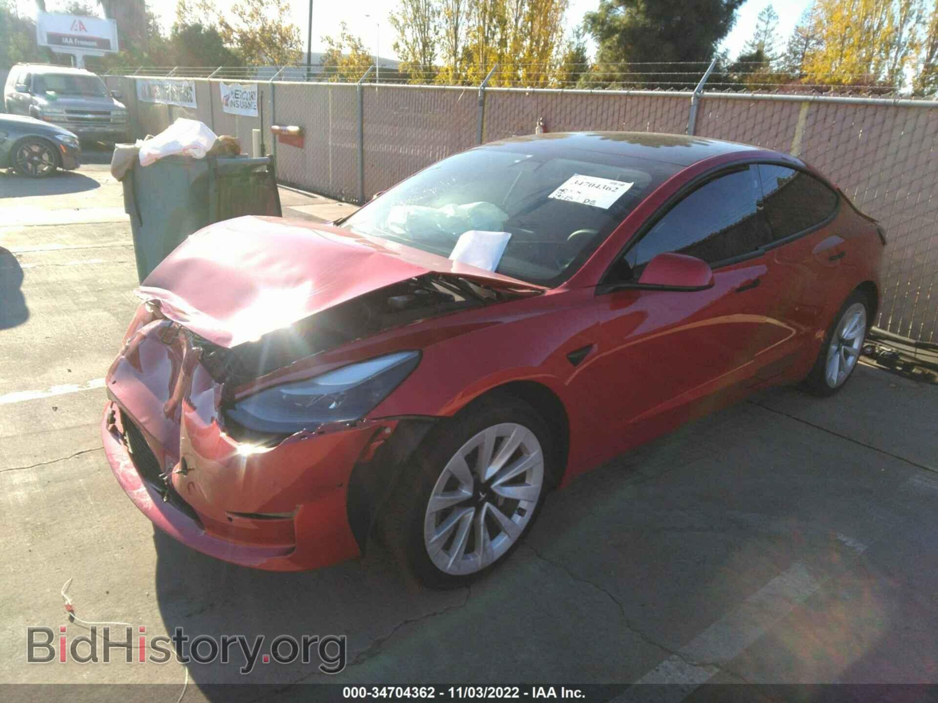2022 TESLA MODEL 3 - VIN: 5YJ3E1EB4NF105647 - Photo 2