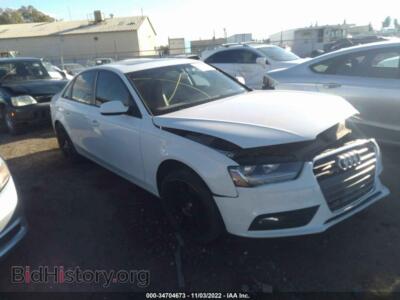 2013 Audi A4 Premium, белый — VIN WAUAFAFL4DN030764, IAAI