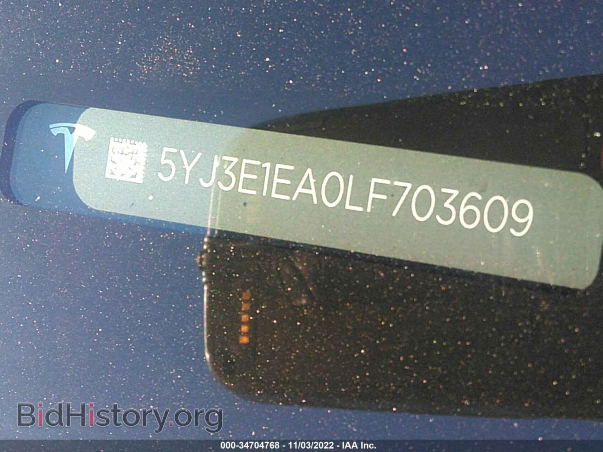 2020 TESLA MODEL 3 - VIN: 5YJ3E1EA0LF703609 - Фото 9