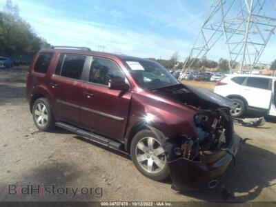 2014 Honda PILOT Touring, бордовый — VIN 5FNYF4H97EB022839, IAAI