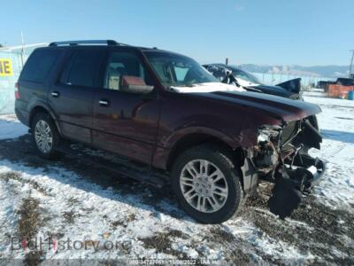 2011 Ford EXPEDITION Limited, burgundy — VIN 1FMJU2A55BEF36491, IAAI
