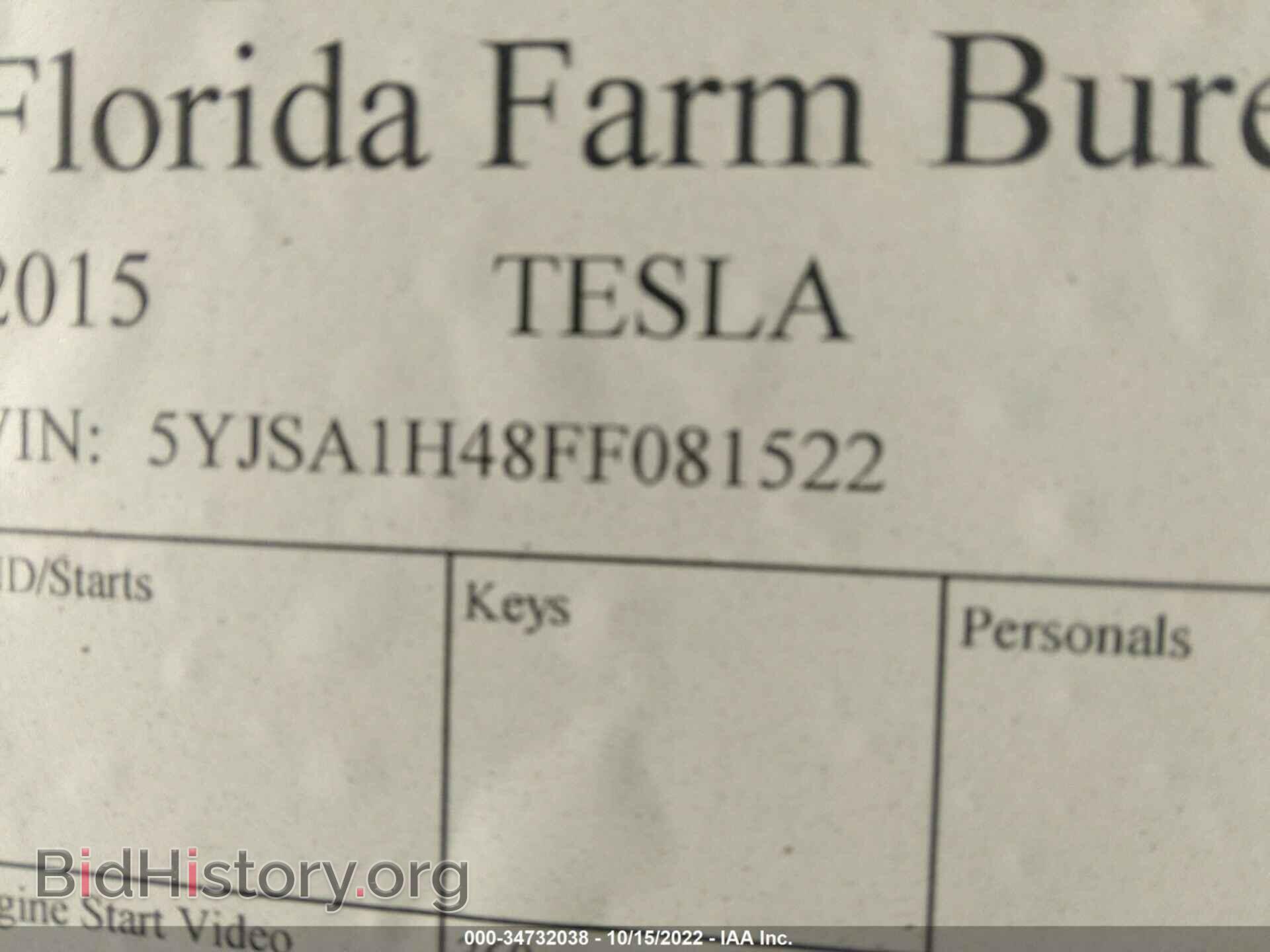 2015 TESLA MODEL S - VIN: 5YJSA1H48FF081522 - Photo 9
