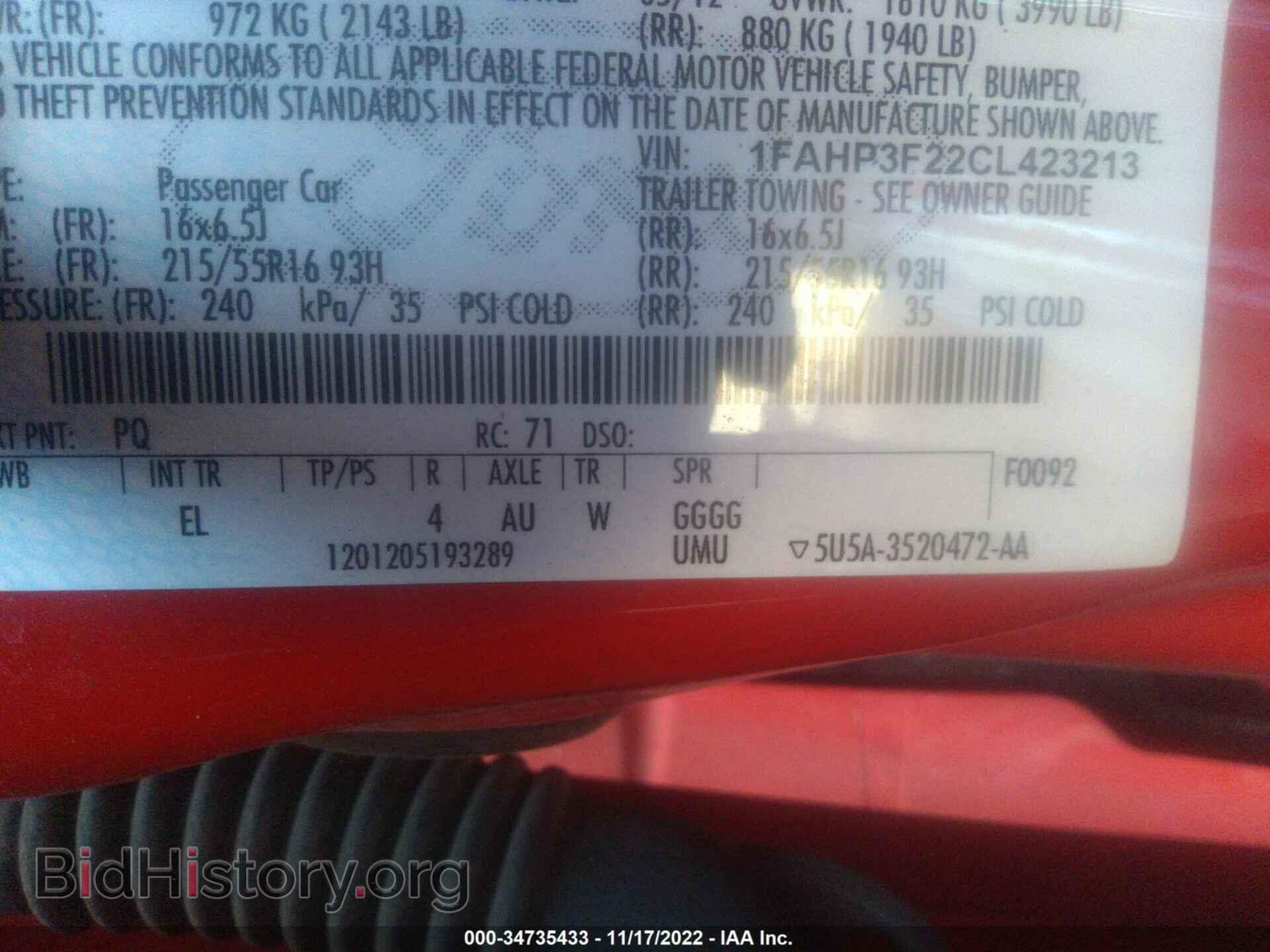2012 FORD FOCUS - VIN: 1FAHP3F22CL423213 - Photo 9