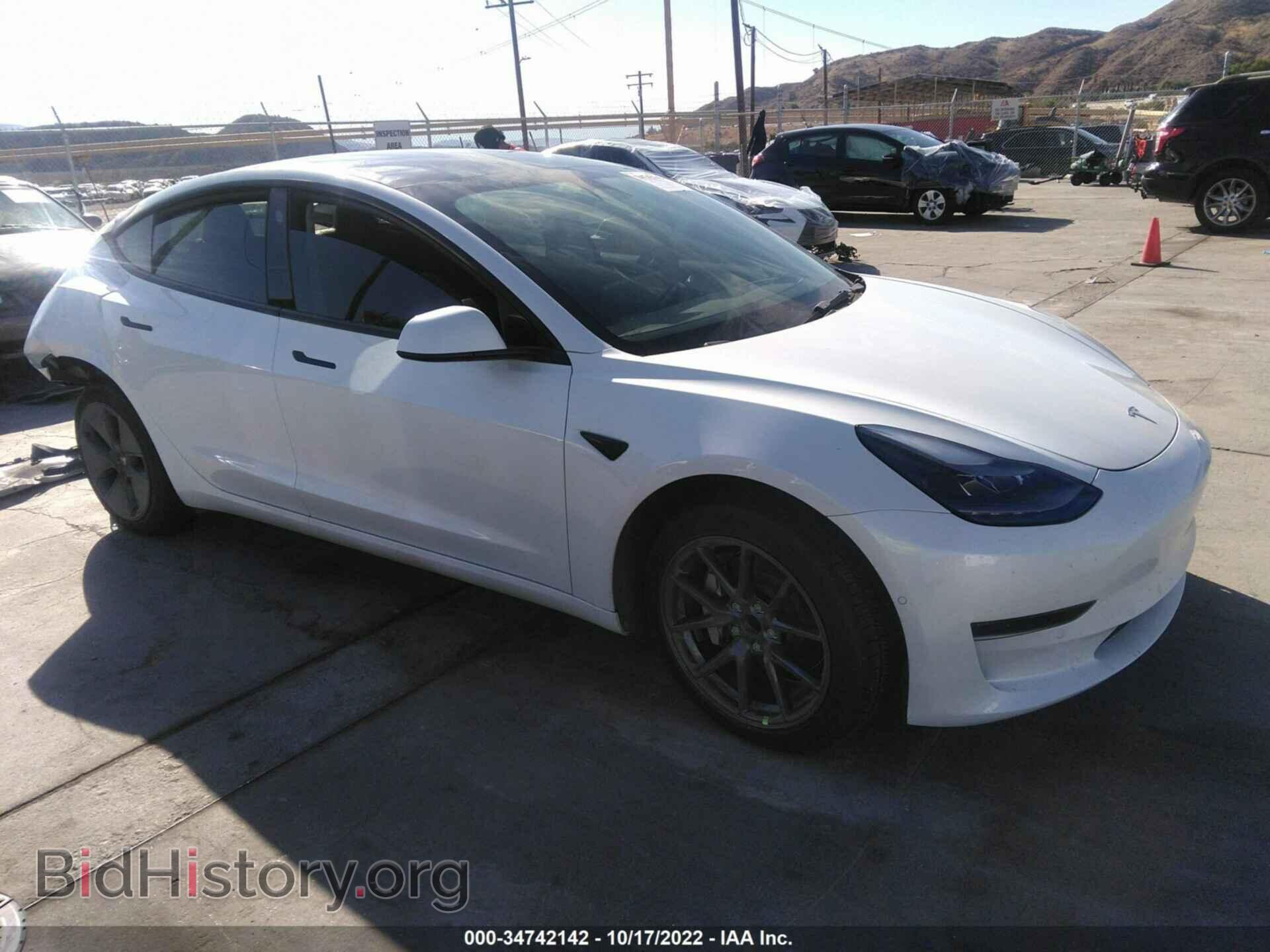 Photo 5YJ3E1EA6NF322348 - TESLA MODEL 3 2022
