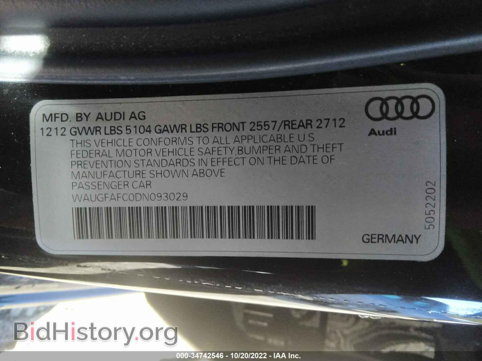 2013 AUDI A6 - VIN: WAUGFAFC0DN093029 - Photo 9