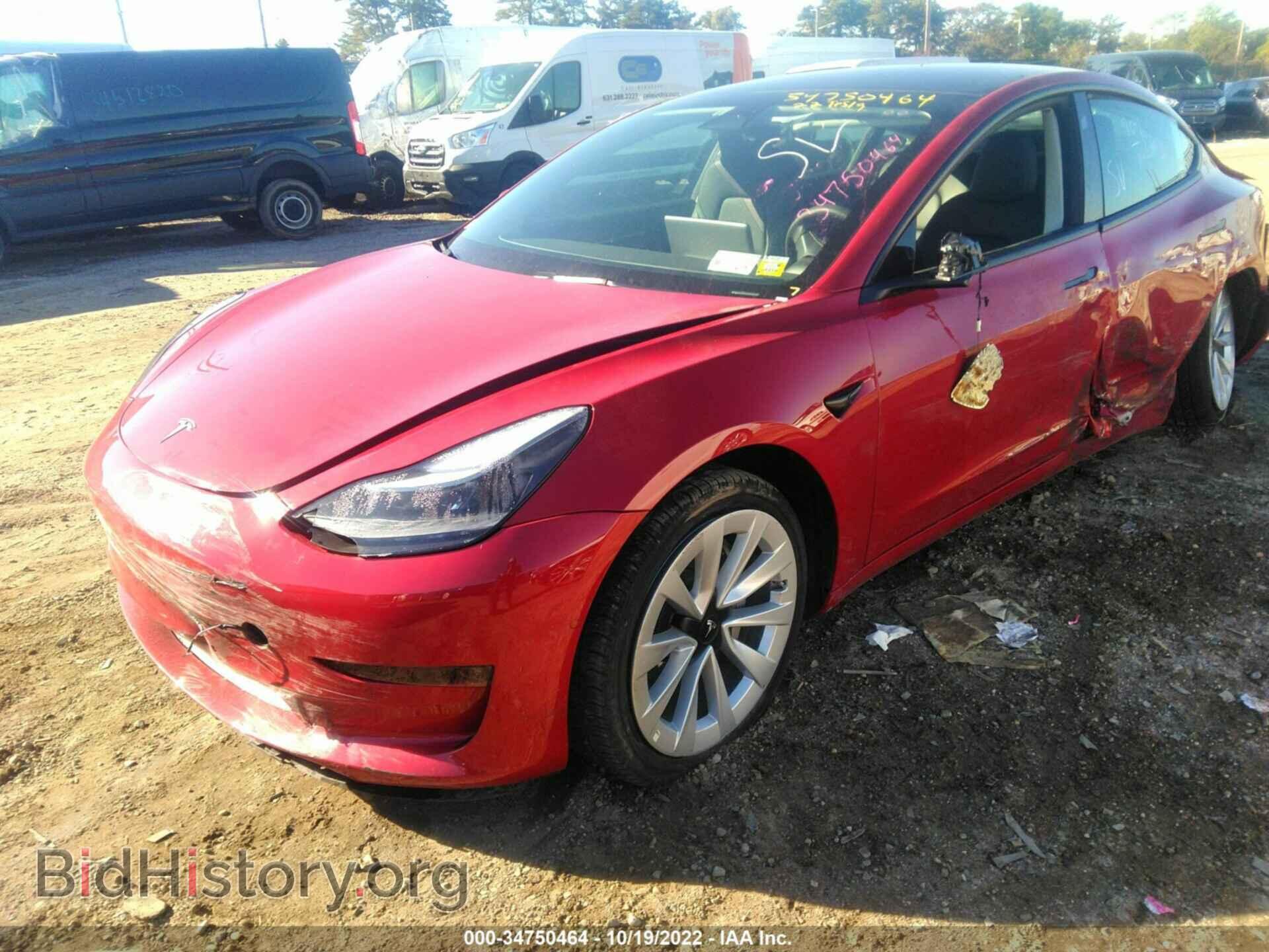 2022 TESLA MODEL 3 - VIN: 5YJ3E1EA5NF187279 - Фото 2