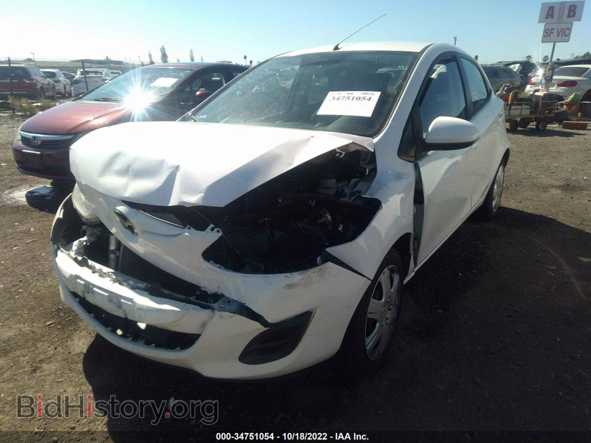 2014 MAZDA MAZDA2 - VIN: JM1DE1KZ7E0182419 - Фото 2