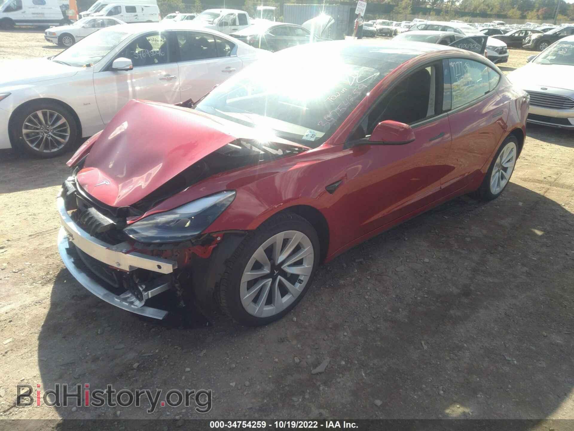 2022 TESLA MODEL 3 - VIN: 5YJ3E1EA0NF287421 - Фото 2