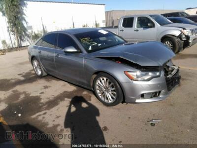 2012 Audi A6 3.0T Premium Plus, gray — VIN WAUGGAFC6CN155366, IAAI
