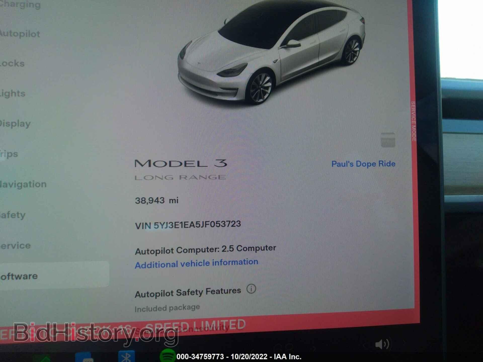 2018 TESLA MODEL 3 - VIN: 5YJ3E1EA5JF053723 - Фото 7