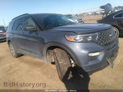 2021 Ford EXPLORER XLT, blue — VIN 1FMSK7DH3MGB88405, IAAI