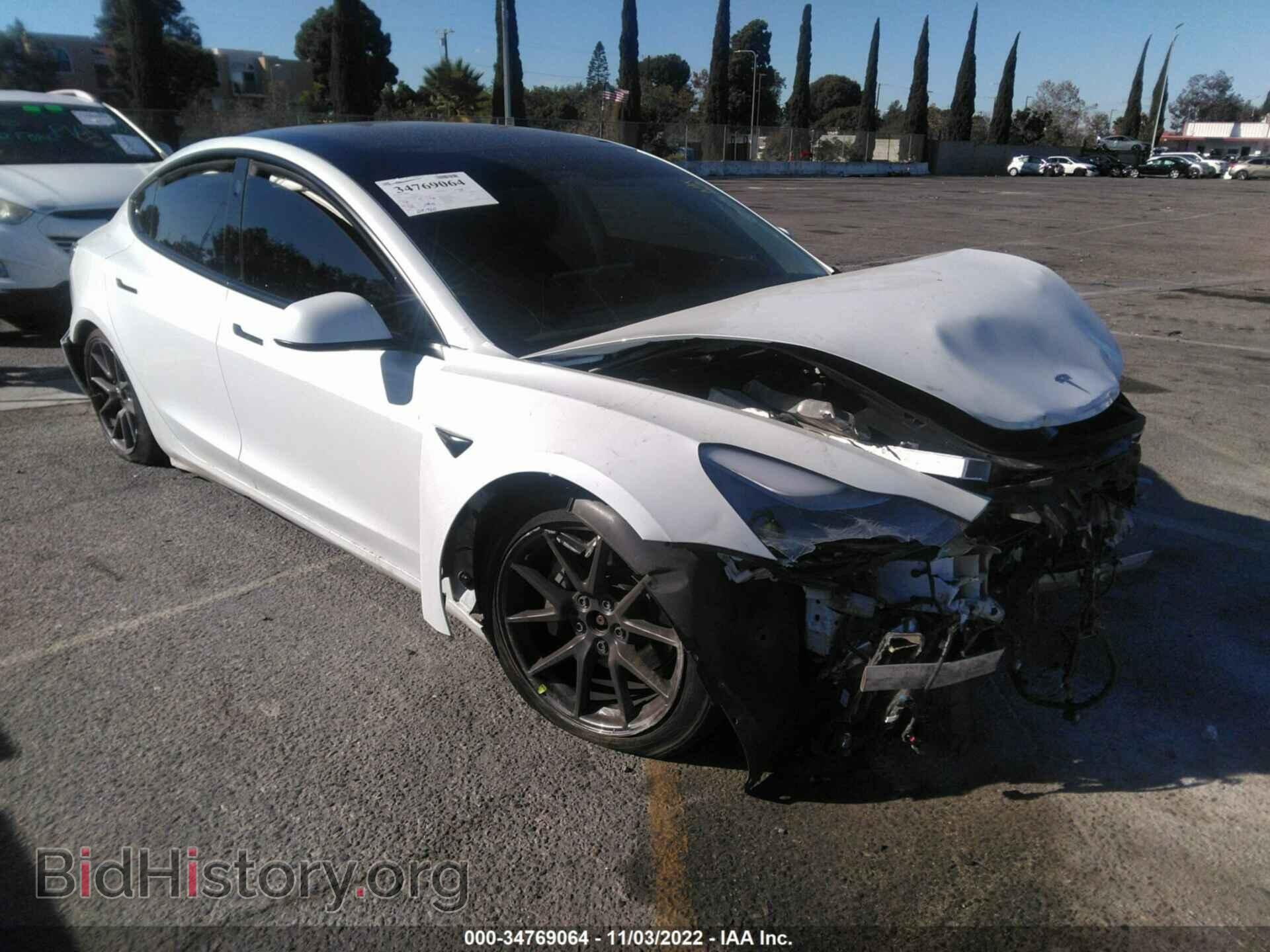 Photo 5YJ3E1EB9MF072319 - TESLA MODEL 3 2021