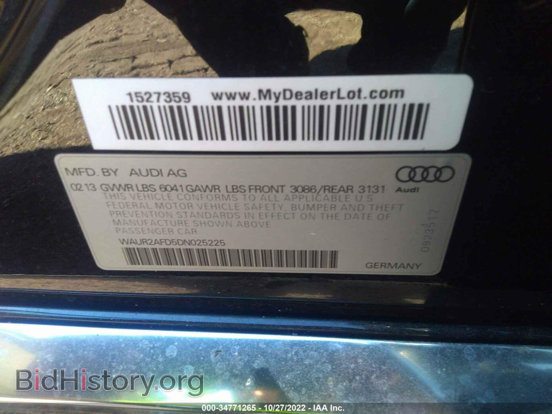 2013 AUDI A8 L - VIN: WAUR2AFD5DN025225 - Фото 9