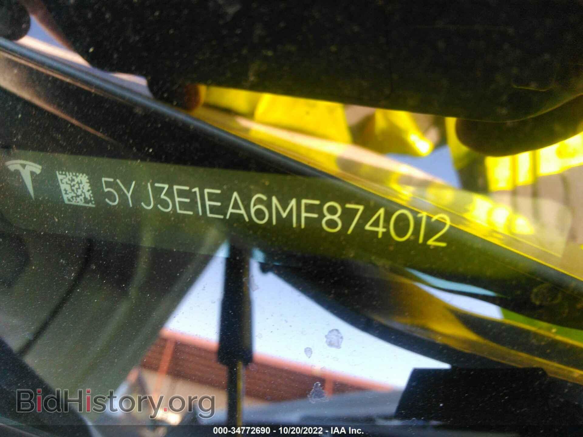 2021 TESLA MODEL 3 - VIN: 5YJ3E1EA6MF874012 - Photo 9