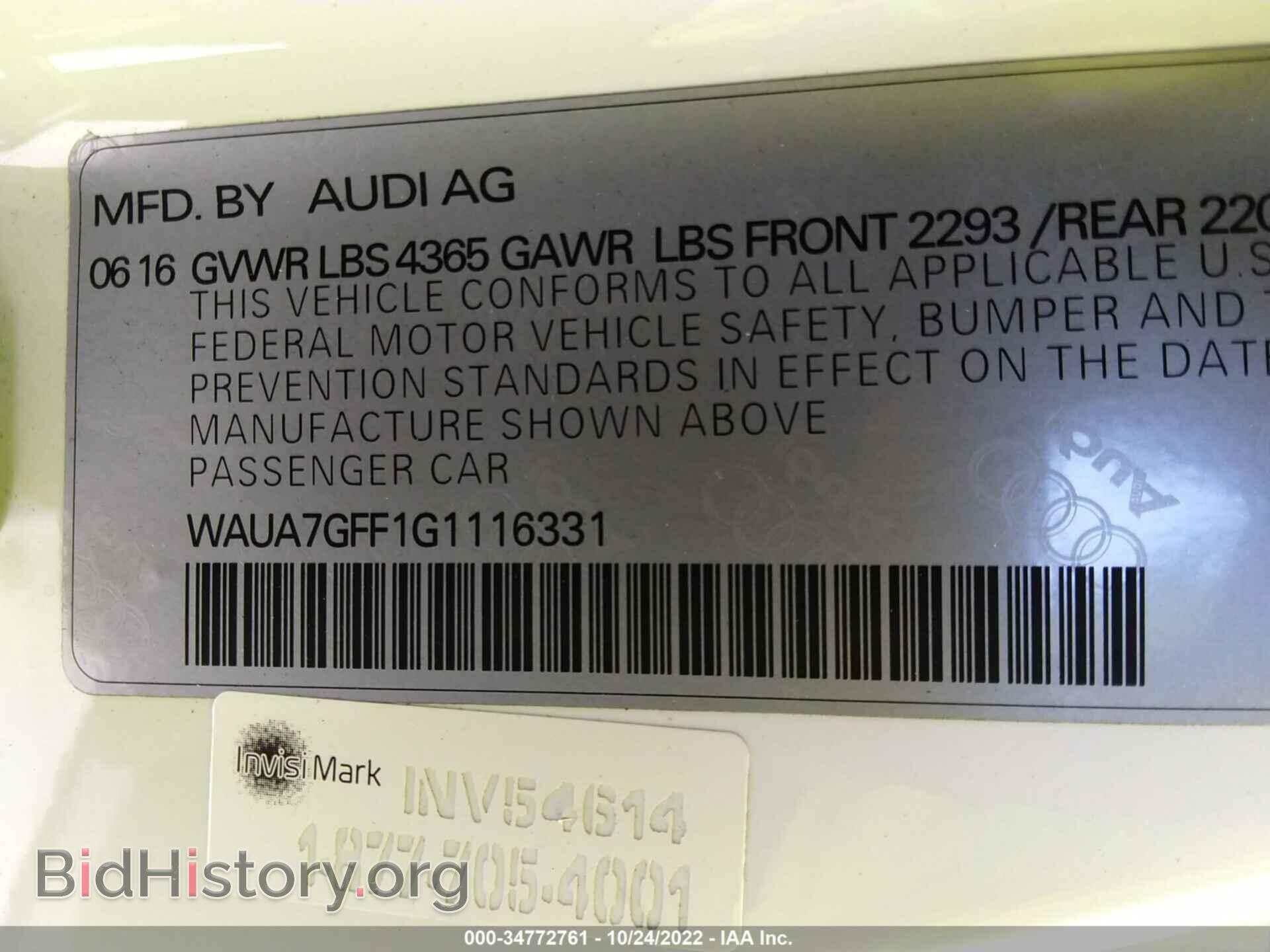 2016 AUDI A3 - VIN: WAUA7GFF1G1116331 - Фото 9