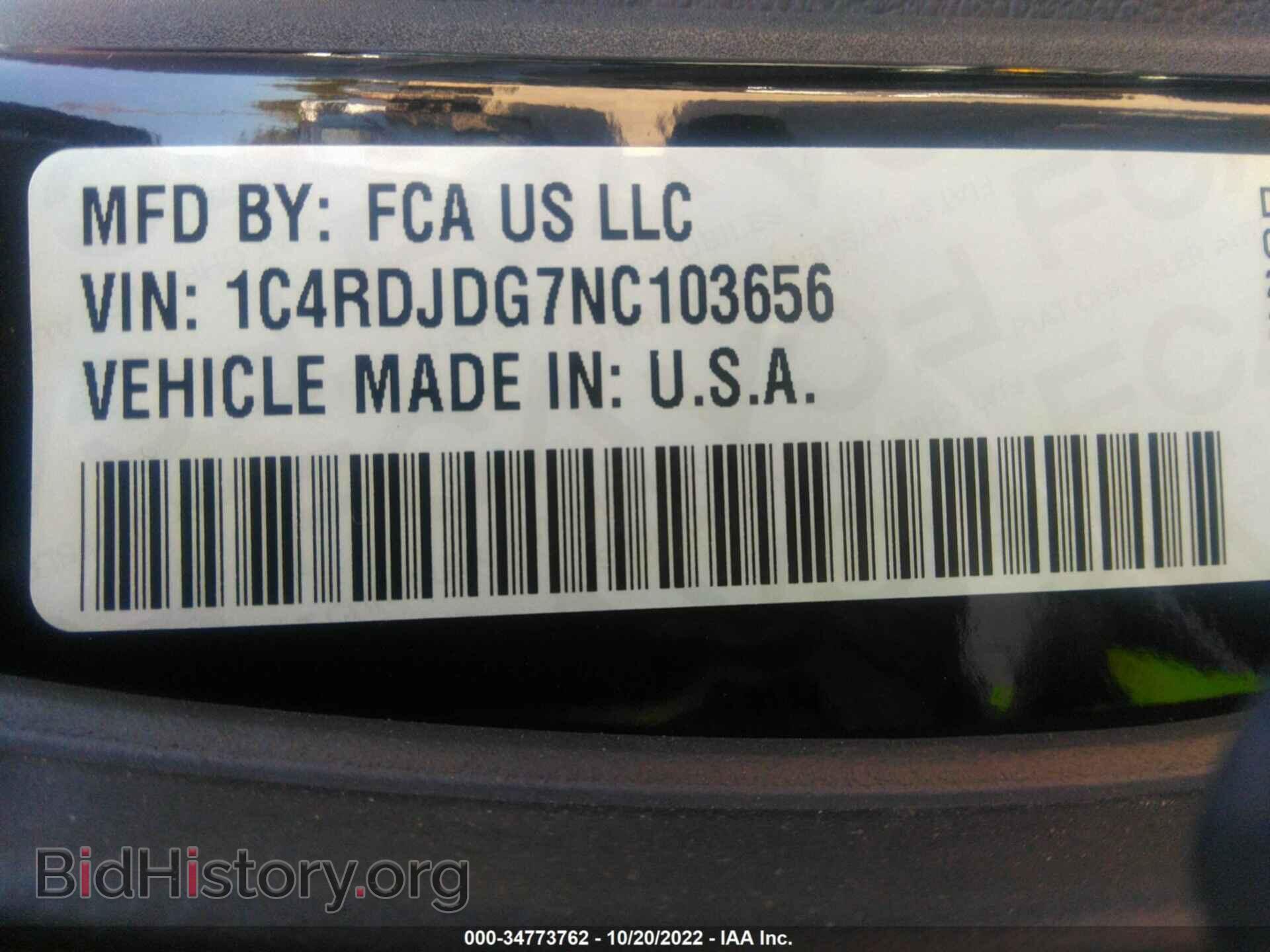 2022 DODGE DURANGO - VIN: 1C4RDJDG7NC103656 - Photo 9