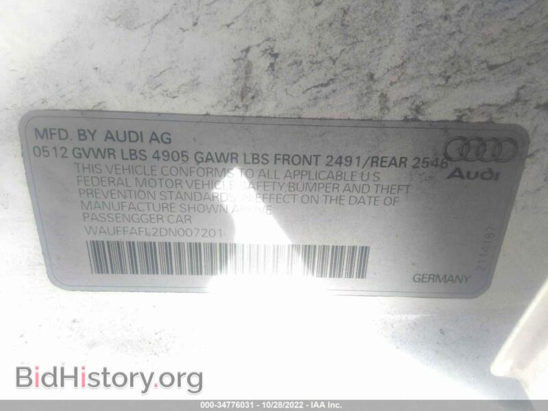 2013 Audi A4 (VIN WAUFFAFL2DN007201) — фото 9 из 11