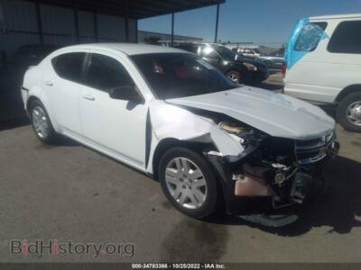 2014 Dodge AVENGER SE, белый — VIN 1C3CDZAB1EN115873, IAAI