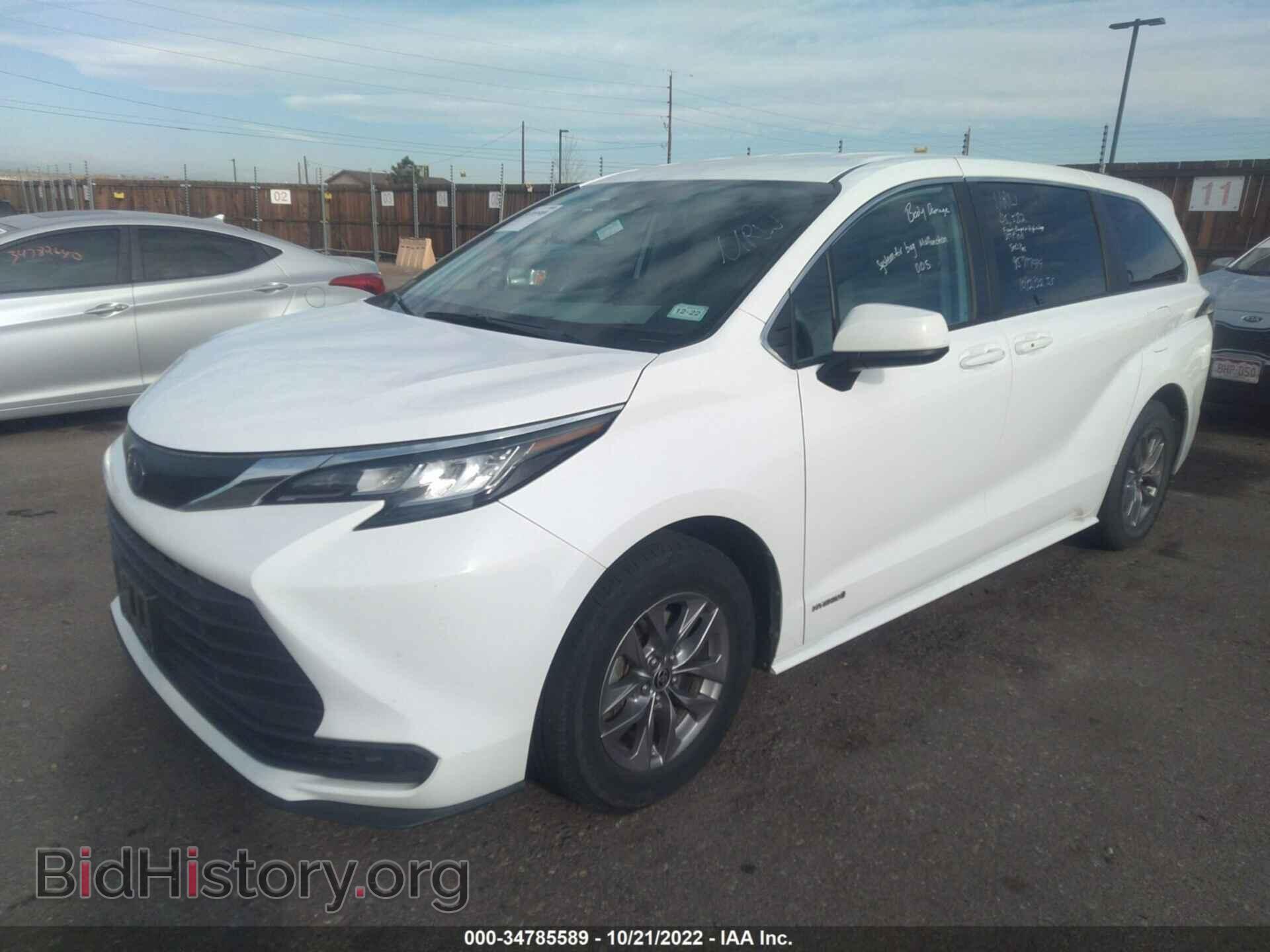 2021 TOYOTA SIENNA - VIN: 5TDKRKEC8MS015894 - Фото 2