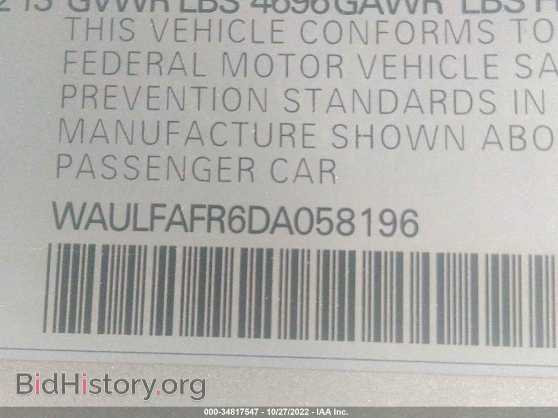 2013 AUDI A5 - VIN: WAULFAFR6DA058196 - Фото 9