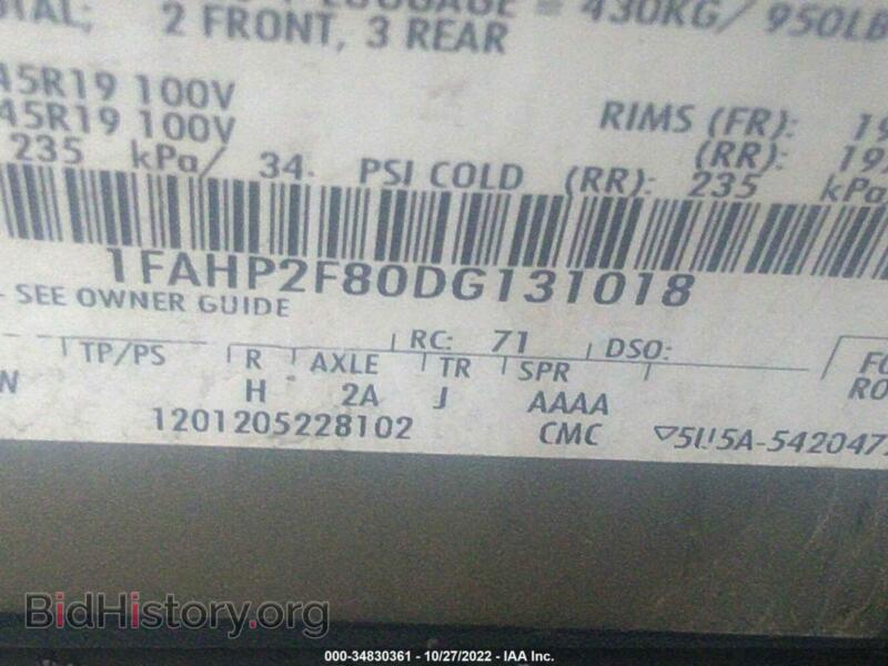 2013 Ford TAURUS (VIN 1FAHP2F80DG131018) — photo 9 of 12