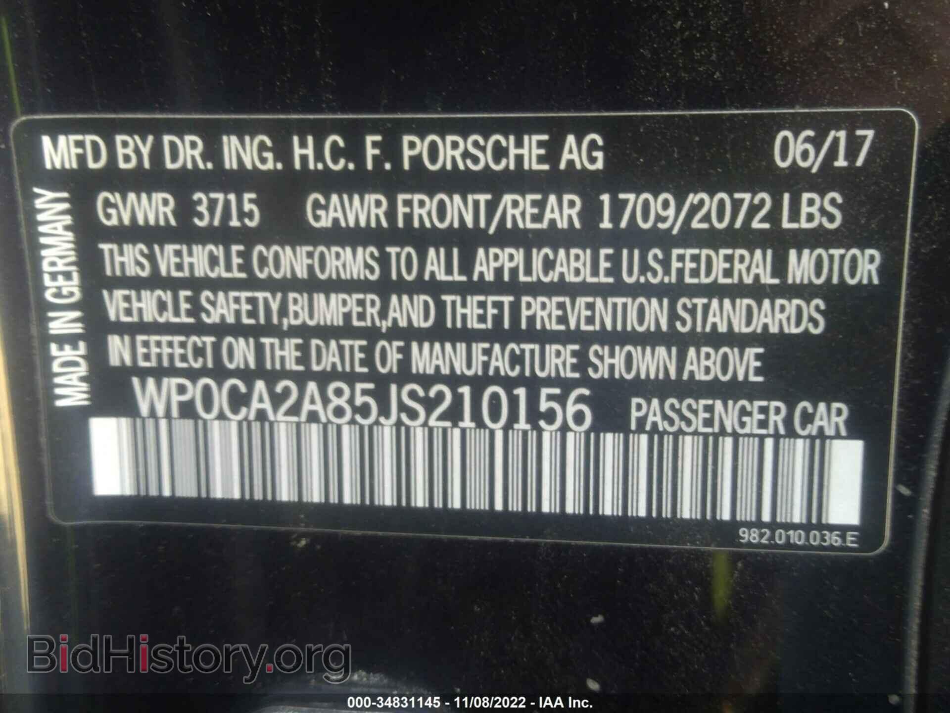 2018 PORSCHE 718 BOXSTER - VIN: WP0CA2A85JS210156 - Фото 9