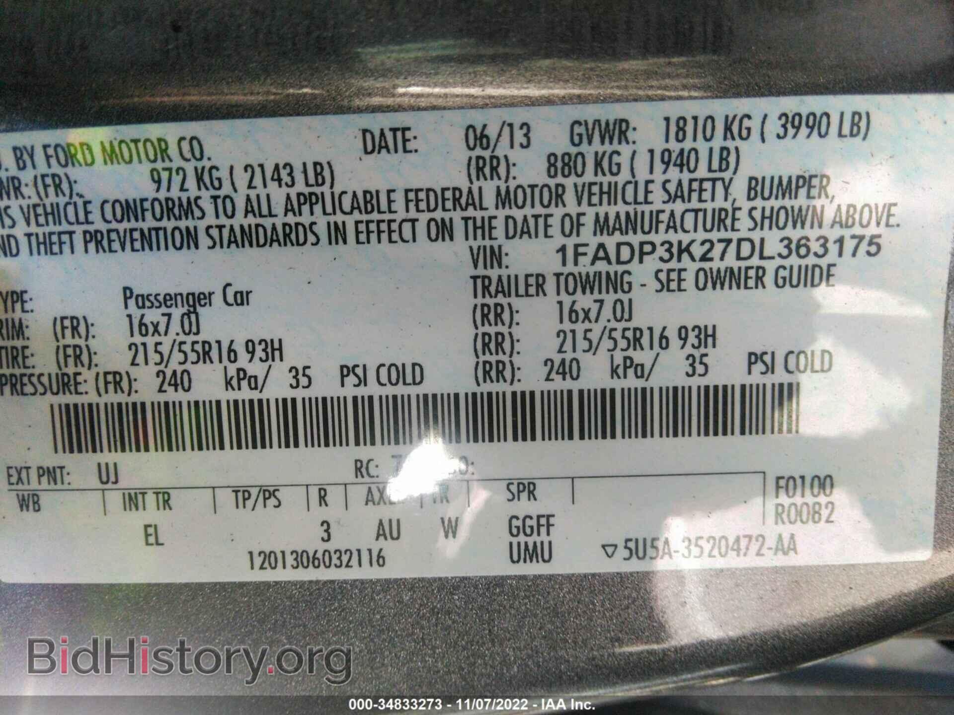 2013 FORD FOCUS - VIN: 1FADP3K27DL363175 - Photo 9