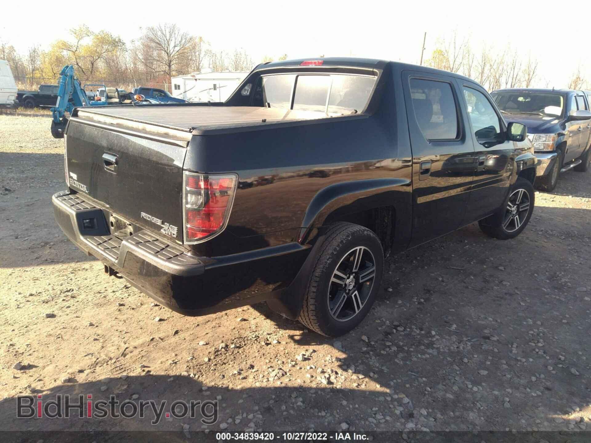 2014 HONDA RIDGELINE - VIN: 5FPYK1F7XEB004094 - Фото 4