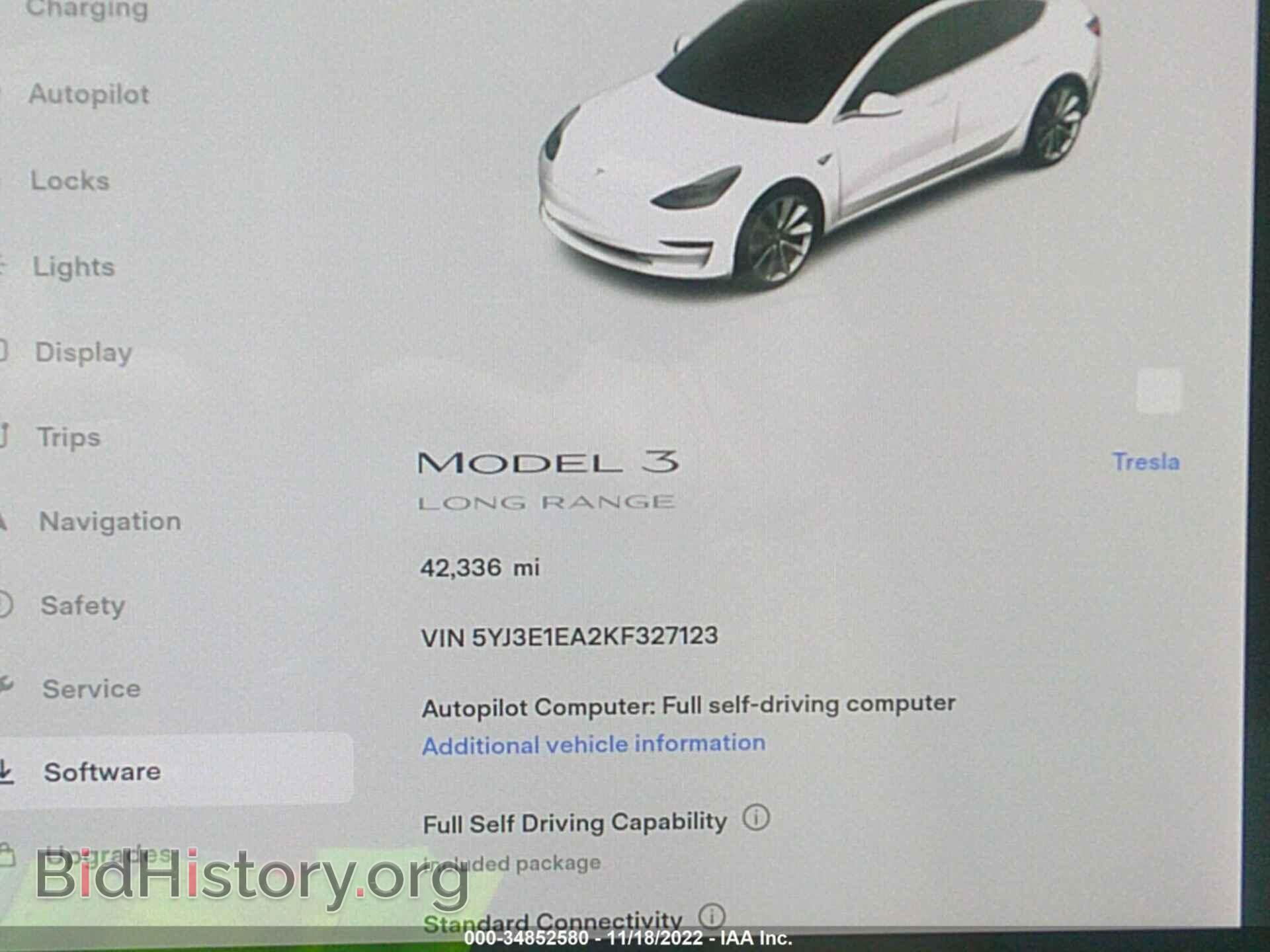 2019 TESLA MODEL 3 - VIN: 5YJ3E1EA2KF327123 - Photo 7