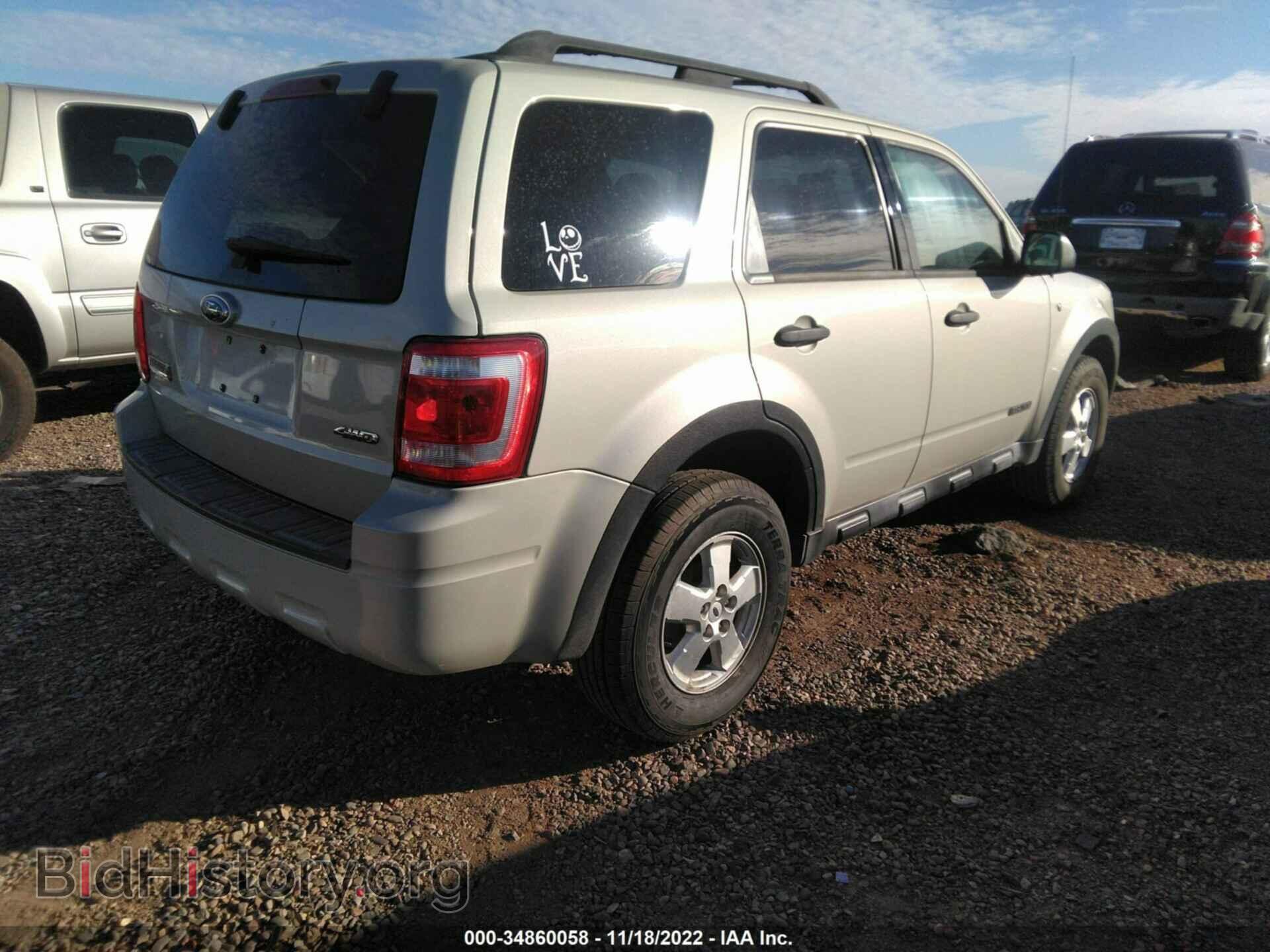 2008 FORD ESCAPE - VIN: 1FMCU93158KE36736 - Фото 4