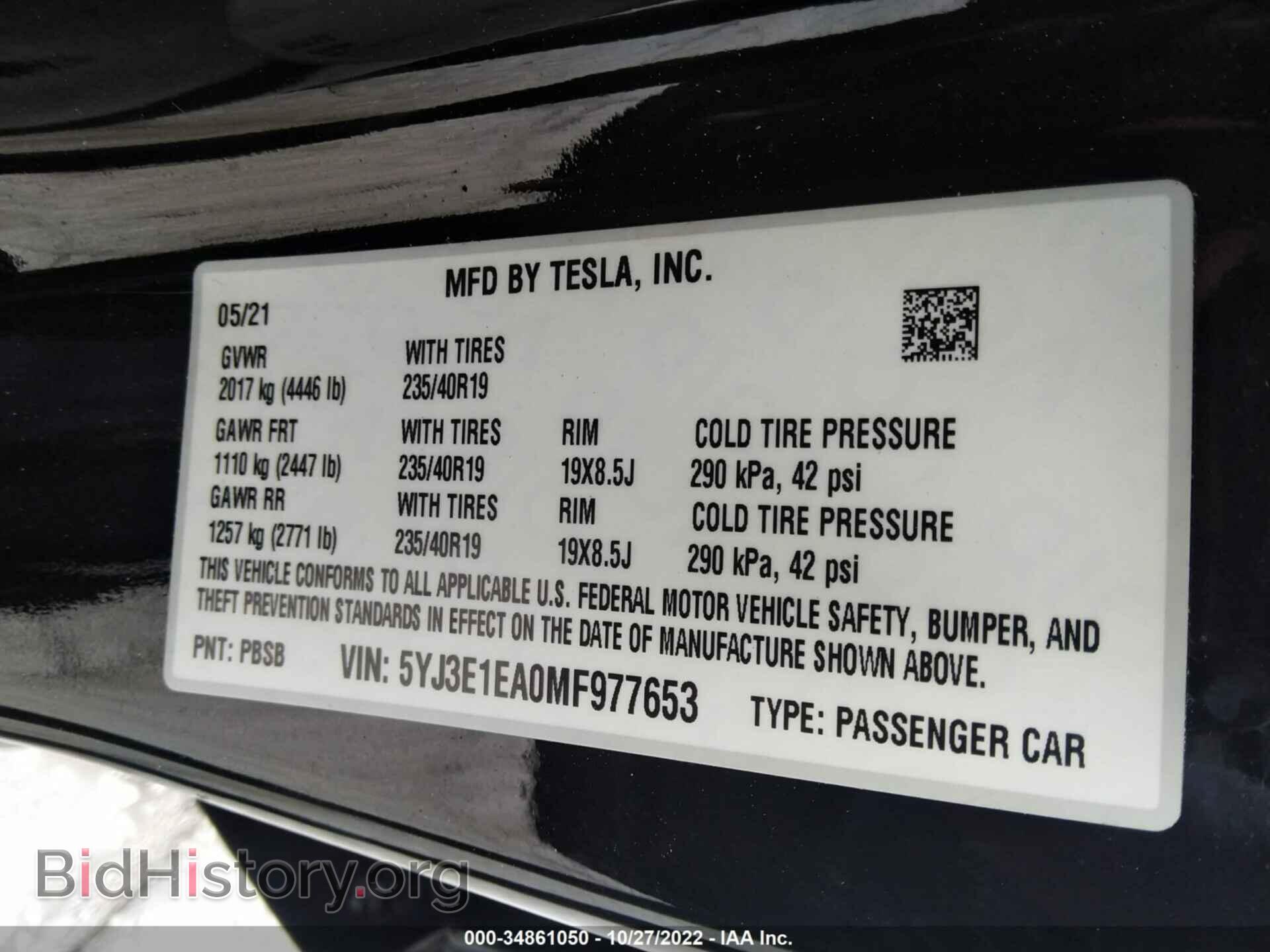 2021 TESLA MODEL 3 - VIN: 5YJ3E1EA0MF977653 - Photo 9