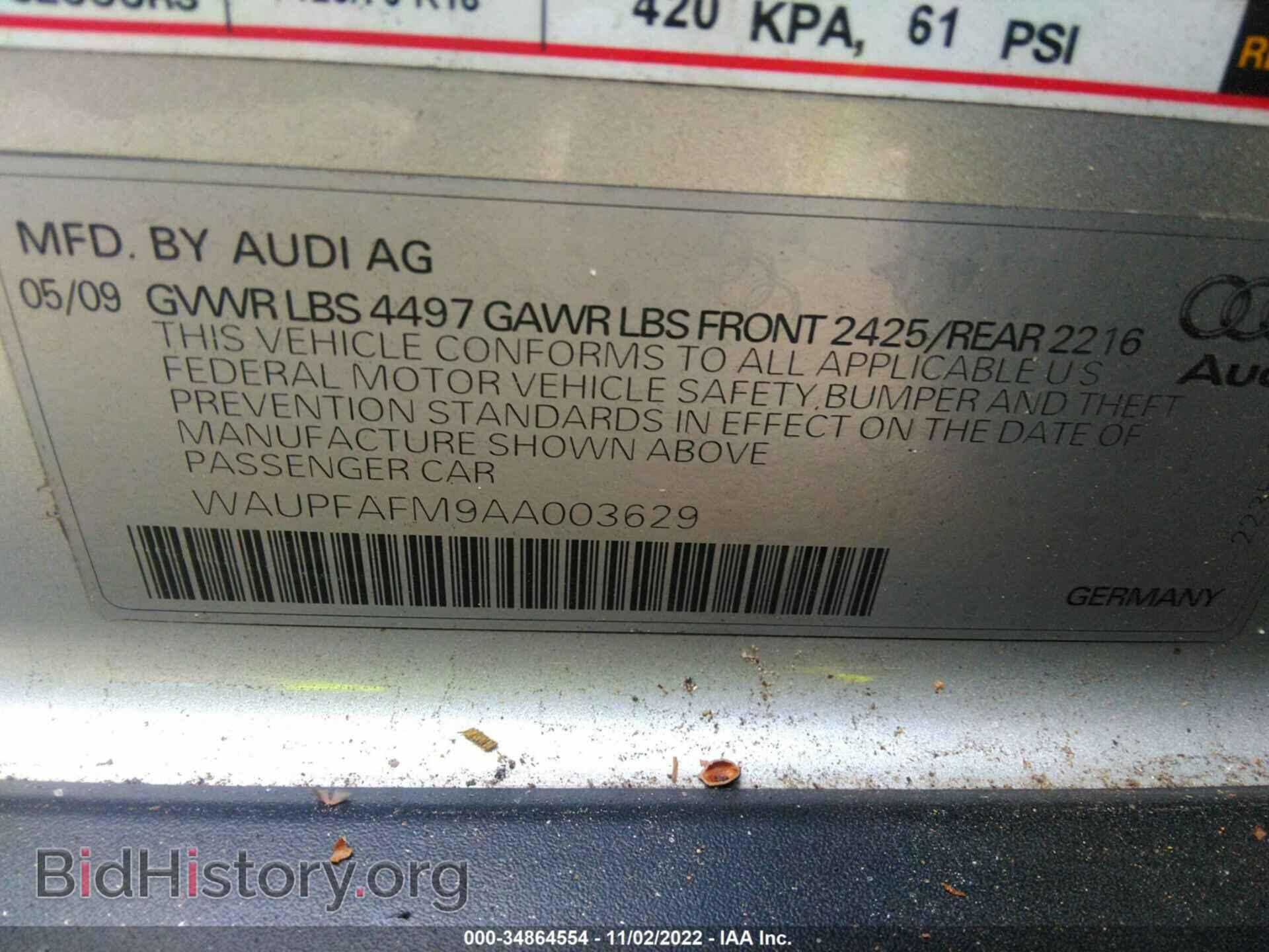 2010 AUDI A3 - VIN: WAUPFAFM9AA003629 - Photo 9